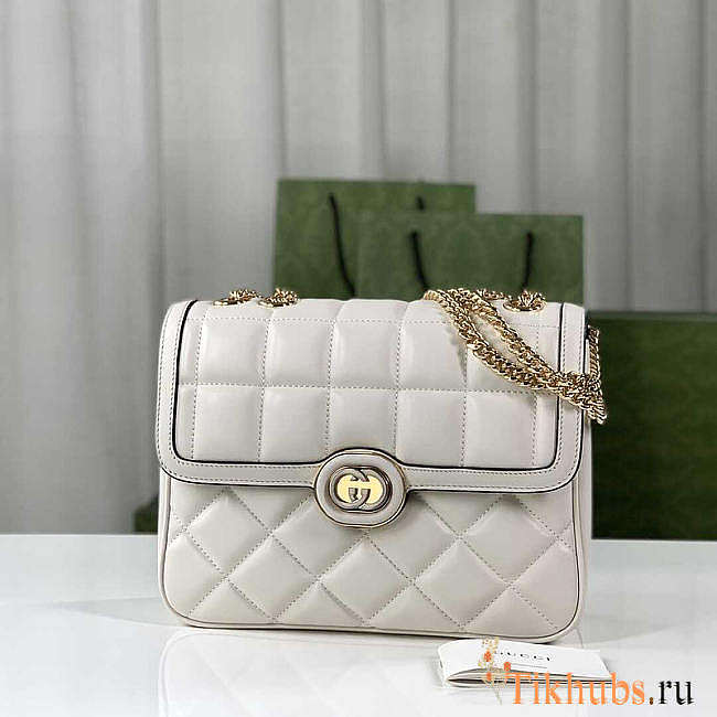 Gucci Deco Small Shoulder Bag White 25x19.5x8cm - 1