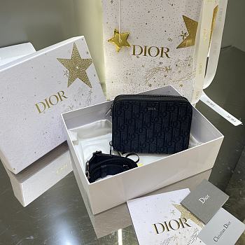 Dior Pouch With Strap Black 17x12.5cm