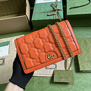 Gucci GG Matelasse Chain Wallet Orange 20x12.5x4cm - 1