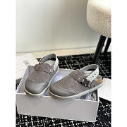 Dior x Birkenstock Tokio Mule Gray Nubuck Calfskin - 6