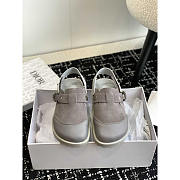 Dior x Birkenstock Tokio Mule Gray Nubuck Calfskin - 2