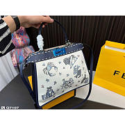 Fendi Peekaboo ISeeU Medium Canvas Astrology Stamp 33.5x25.5x13cm - 1