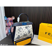 Fendi Peekaboo ISeeU Medium Canvas Astrology Stamp 33.5x25.5x13cm - 6