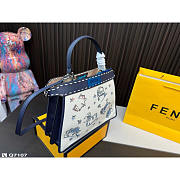 Fendi Peekaboo ISeeU Medium Canvas Astrology Stamp 33.5x25.5x13cm - 4