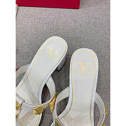 Valentino Roman Stud White Heel 6cm - 6