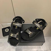 Chanel Leather Sandals Black - 2