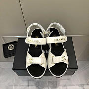 Chanel Leather Sandals White - 1