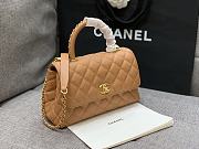 Chanel 23P Small Coco Handle Bag Caviar Caramel 23cm - 3