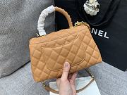 Chanel 23P Small Coco Handle Bag Caviar Caramel 23cm - 5