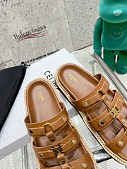 Celine Slides Tippi In Calfskin Tan - 2