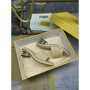 Fendi Baguette Canary Raffia Sandals Heel 6cm - 5