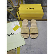 Fendi Baguette Canary Raffia Sandals Heel 6cm - 4