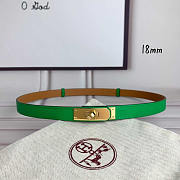 Hermes Mini Kelly Green Gold Belt - 1