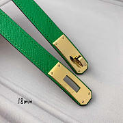 Hermes Mini Kelly Green Gold Belt - 2