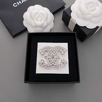 Chanel CC Crystal Brooch