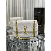 YSL Jamie Medium In Jersey White 24x15.5x16.5cm - 1