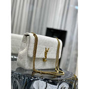 YSL Jamie Medium In Jersey White 24x15.5x16.5cm - 5