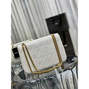 YSL Jamie Medium In Jersey White 24x15.5x16.5cm - 3