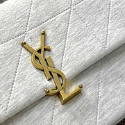 YSL Jamie Medium In Jersey White 24x15.5x16.5cm - 2