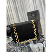 YSL Jamie Medium In Jersey Black 24x15.5x16.5cm - 3