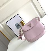 Prada Cleo Brushed Leather Mini Bag Pink 17x14.5x3cm - 1