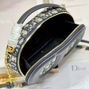 Dior CD Signature Oval Camera Bag Blue 18x11x6.5cm - 6