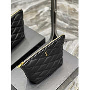 YSL Sade Pouch in Quilted Lambskin Black 26x19x11cm - 5