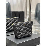 YSL Sade Pouch in Quilted Lambskin Black 26x19x11cm - 4