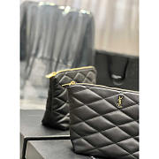 YSL Sade Pouch in Quilted Lambskin Black 26x19x11cm - 3