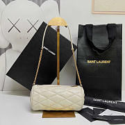 YSL Sade Mini Tube Bag White Size 20 x 10 x 10 cm - 3