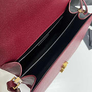 YSL Cassandra Medium Top Handle Red Grain Leather 24.5×20×11.5cm - 4