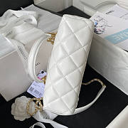 Chanel Bag With Top Handle White 17x21x5.5cm - 5