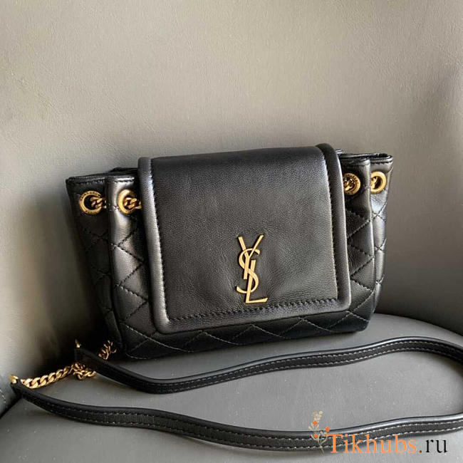 YSL Mini Nolita In Lambskin Black 18x13x6cm - 1