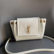 YSL Mini Nolita In Lambskin White 18x13x6cm - 1