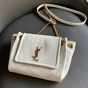 YSL Mini Nolita In Lambskin White 18x13x6cm - 3