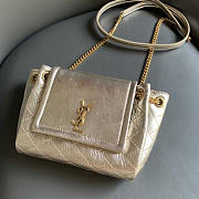 YSL Mini Nolita In Lambskin Gold 18x13x6cm - 3