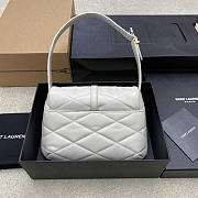 YSL Le 57 Hobo White Shoulder Bag 24x18x5.5cm - 2