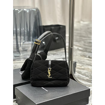 YSL Le 57 Shoulder Bag In Suede Black 24x18x5.5cm