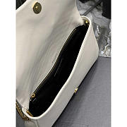 YSL Supple Kate 99 Calfskin Shoulder Bag White 26x13.5x4.5cm - 6