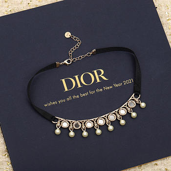 Dior Pearl And Metal Necklace