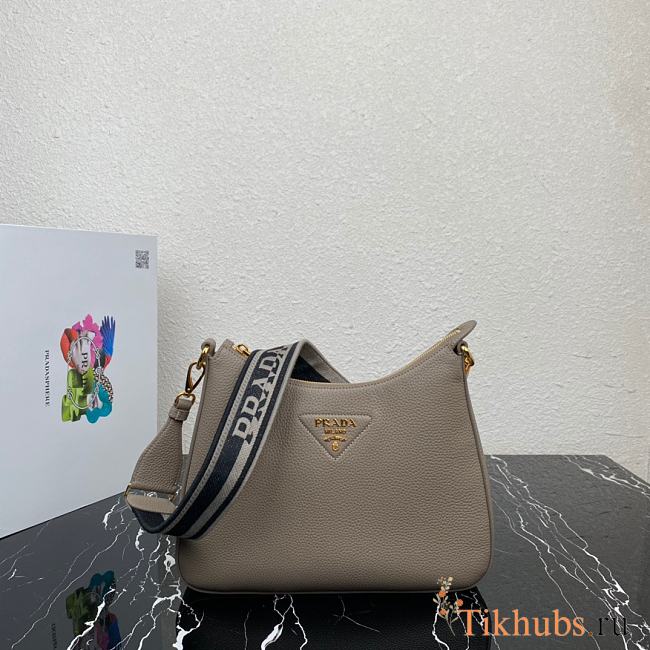 Prada Leather Bag Grey 32x25.5x7.5cm - 1