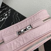 Prada Nappa Antique Leather Multi-pocket Pink Bag 22x10.5x7cm - 5