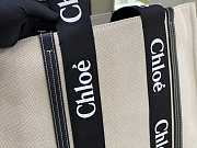 Chloe Woody Large Tote Bag Black 45x33x13cm - 3