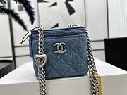 Chanel Mini 23P Vanity Case Blue Denim 11x8.5x7cm - 1