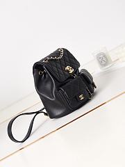 Chanel Backpack Black Gold 21x20x12cm - 3