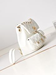 Chanel Backpack White Gold 21x20x12cm - 4