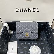 Chanel Mini Flap Bag Grey Lambskin Gold 17cm - 1