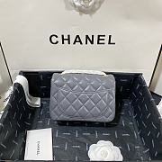 Chanel Mini Flap Bag Grey Lambskin Gold 17cm - 5