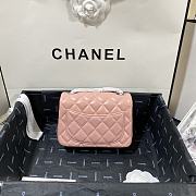 Chanel Mini Flap Bag Light Pink Lambskin Silver 17cm - 5