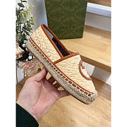 Gucci Interlocking G Espadrilles Beige And Brown - 2